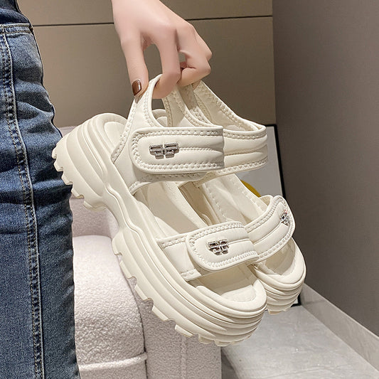 Moteriški vasariniai sportiniai sandalai – Velcro, platforma, papludımio batai